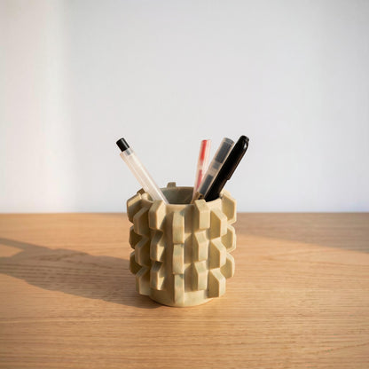 Brutalist Pen Holder - Light Green