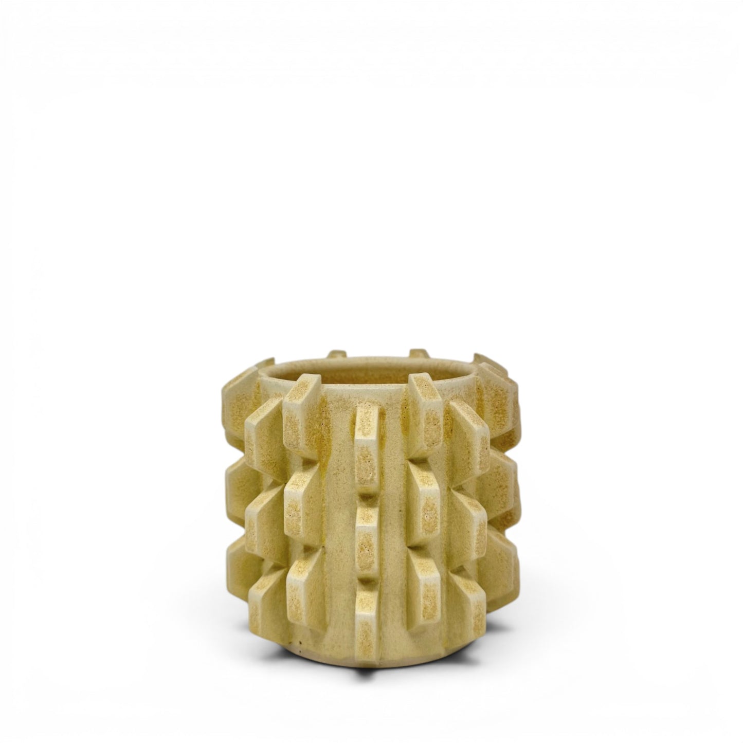 Brutalist Pen Holder - Yellow